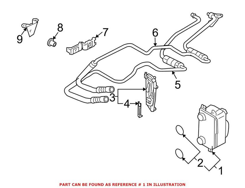 BMW Auto Trans Oil Cooler Assembly 17217541058